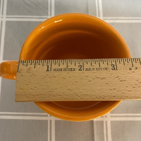 Fiestaware HLC USA Replacement Tangerine Orange Ring Handle Coffee Mug Tea Cup - Picture 7 of 8